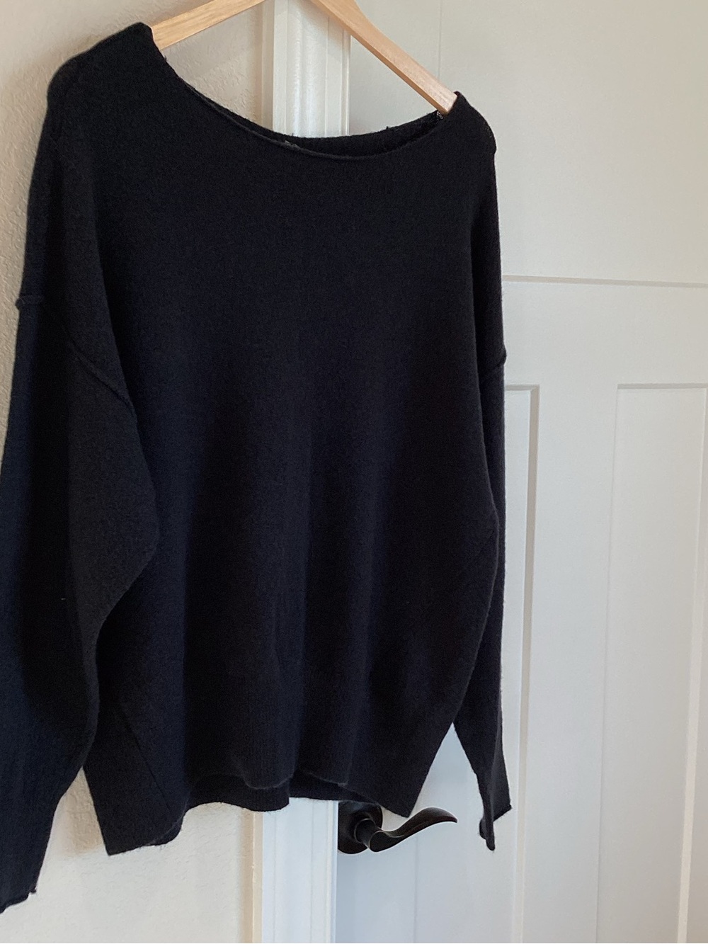 Anthropologie Haley Boatneck Sweater Wool Blend Long Sleeve New Black Small - Picture 6 of 15